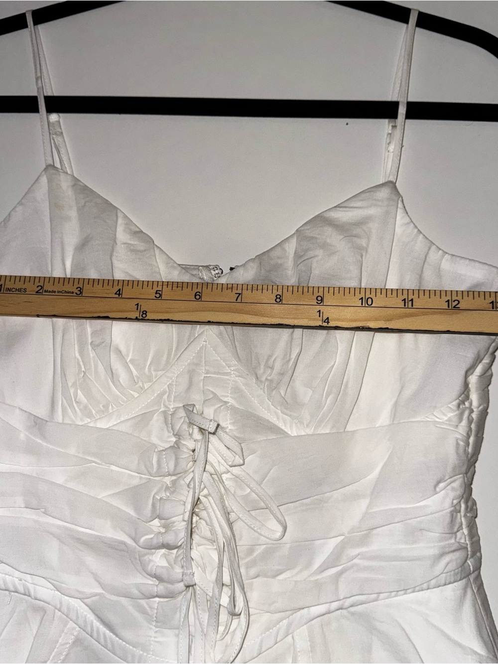 Trixxi White Spaghetti-Strap Lace-Up Mini Dress - Picture 10 of 11
